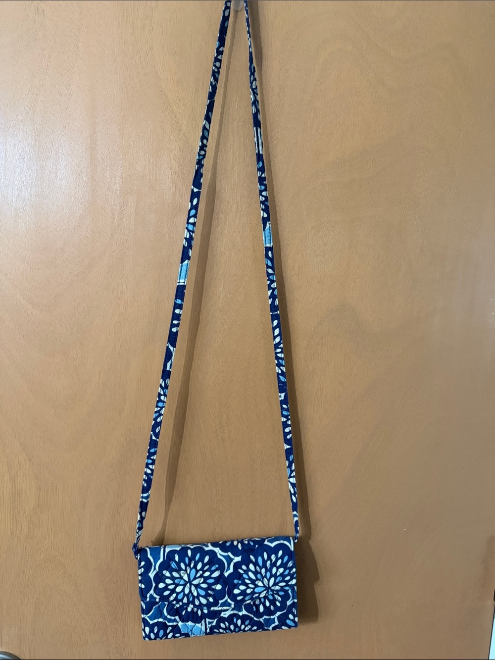 Vera Bradley Blue Floral Crossbody Wallet